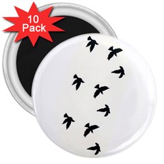 Waterproof Temporary Tattoo -----three Birds 3  Button Magnet (10 Pack) by zaasim