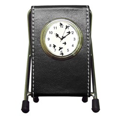 Waterproof Temporary Tattoo -----three Birds Stationery Holder Clock by zaasim