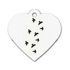 Waterproof Temporary Tattoo -----three Birds Dog Tag Heart (one Sided)  by zaasim