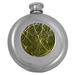 Wild Nature Collage Print Hip Flask (round) by dflcprints