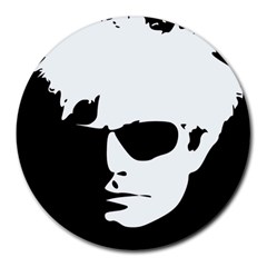 Warhol 8  Mouse Pad (round) by icarusismartdesigns