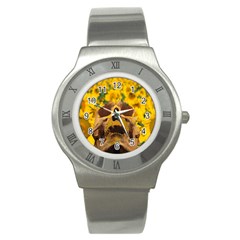 Sunflowers Stainless Steel Watch (slim) by icarusismartdesigns