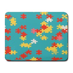 Puzzle Pieces Small Mouse Pad (rectangle) by LalyLauraFLM