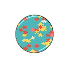 Puzzle Pieces Golf Ball Marker (for Hat Clip) by LalyLauraFLM