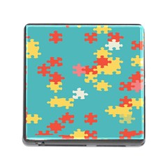 Puzzle Pieces Memory Card Reader With Storage (square) by LalyLauraFLM