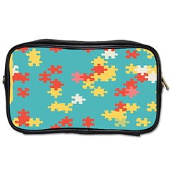 Puzzle Pieces Travel Toiletry Bag (two Sides)