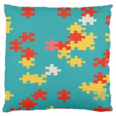 Puzzle Pieces Large Cushion Case (two Sided) 