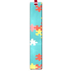 Puzzle Pieces Large Bookmark by LalyLauraFLM