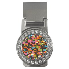 Colorful Pixels Money Clip (cz) by LalyLauraFLM