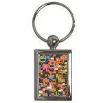 Colorful pixels Key Chain (Rectangle) Front