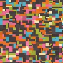 Colorful Pixels Canvas 20  X 20 
