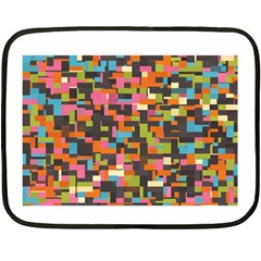 Colorful Pixels Double Sided Fleece Blanket (mini) by LalyLauraFLM