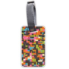 Colorful Pixels Luggage Tag (two Sides)