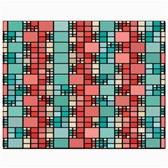 Red And Green Squares Canvas 11  X 14  by LalyLauraFLM