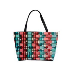 Red And Green Squares Classic Shoulder Handbag