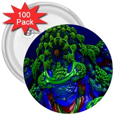 Abstract 1x 3  Button (100 Pack)