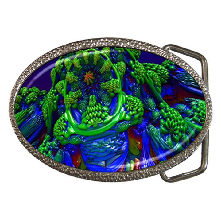 Abstract 1x Belt Buckle (Oval)