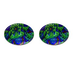 Abstract 1x Cufflinks (oval) by icarusismartdesigns