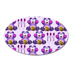 Fms Honey Bear With Spoons Magnet (oval) by FunWithFibro