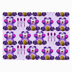 Fms Honey Bear With Spoons Glasses Cloth (large, Two Sided) by FunWithFibro