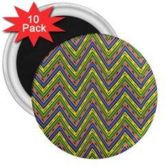 Zig Zag Pattern 3  Magnet (10 Pack)