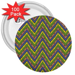 Zig Zag Pattern 3  Button (100 Pack)