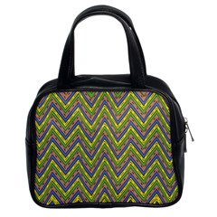 Zig Zag Pattern Classic Handbag (two Sides) by LalyLauraFLM