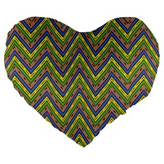 Zig Zag Pattern 19  Premium Heart Shape Cushion