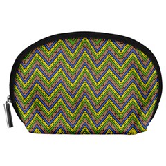 Zig Zag Pattern Accessory Pouch (large) by LalyLauraFLM