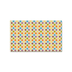 Colorful Rhombus Pattern Sticker Rectangular (100 Pack)