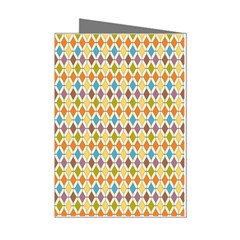 Colorful Rhombus Pattern Mini Greeting Cards (pkg Of 8)