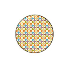 Colorful Rhombus Pattern Hat Clip Ball Marker (4 Pack) by LalyLauraFLM