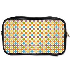 Colorful Rhombus Pattern Toiletries Bag (two Sides) by LalyLauraFLM