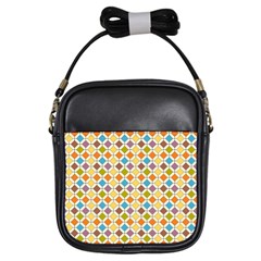 Colorful Rhombus Pattern Girls Sling Bag