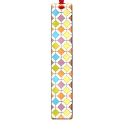 Colorful Rhombus Pattern Large Book Mark by LalyLauraFLM