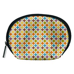 Colorful Rhombus Pattern Accessory Pouch (medium) by LalyLauraFLM