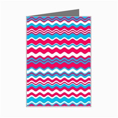 Waves Pattern Mini Greeting Card by LalyLauraFLM