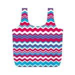 Waves pattern Full Print Recycle Bag (M) Front