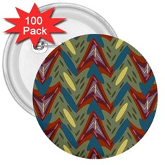 Shapes Pattern 3  Button (100 Pack) by LalyLauraFLM