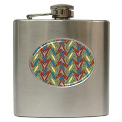 Shapes Pattern Hip Flask (6 Oz) by LalyLauraFLM