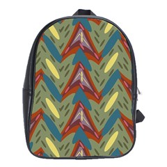 Shapes Pattern School Bag (xl) by LalyLauraFLM