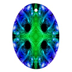 Alien Snowflake Oval Ornament (two Sides) by icarusismartdesigns