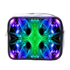 Alien Snowflake Mini Travel Toiletry Bag (one Side) by icarusismartdesigns