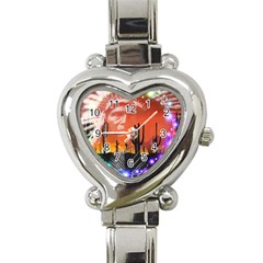 Ghost Dance Heart Italian Charm Watch  by icarusismartdesigns