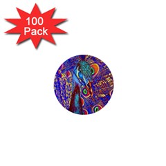 Peacock 1  Mini Button (100 Pack) by icarusismartdesigns