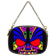 Skull In Colour Chain Purse (one Side) by icarusismartdesigns