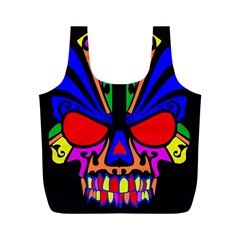 Skull In Colour Reusable Bag (m)