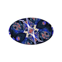 Decorative Retro Floral Print Sticker (oval)