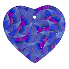 Abstract Deco Digital Art Pattern Heart Ornament by dflcprints