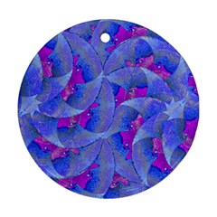 Abstract Deco Digital Art Pattern Round Ornament (two Sides) by dflcprints